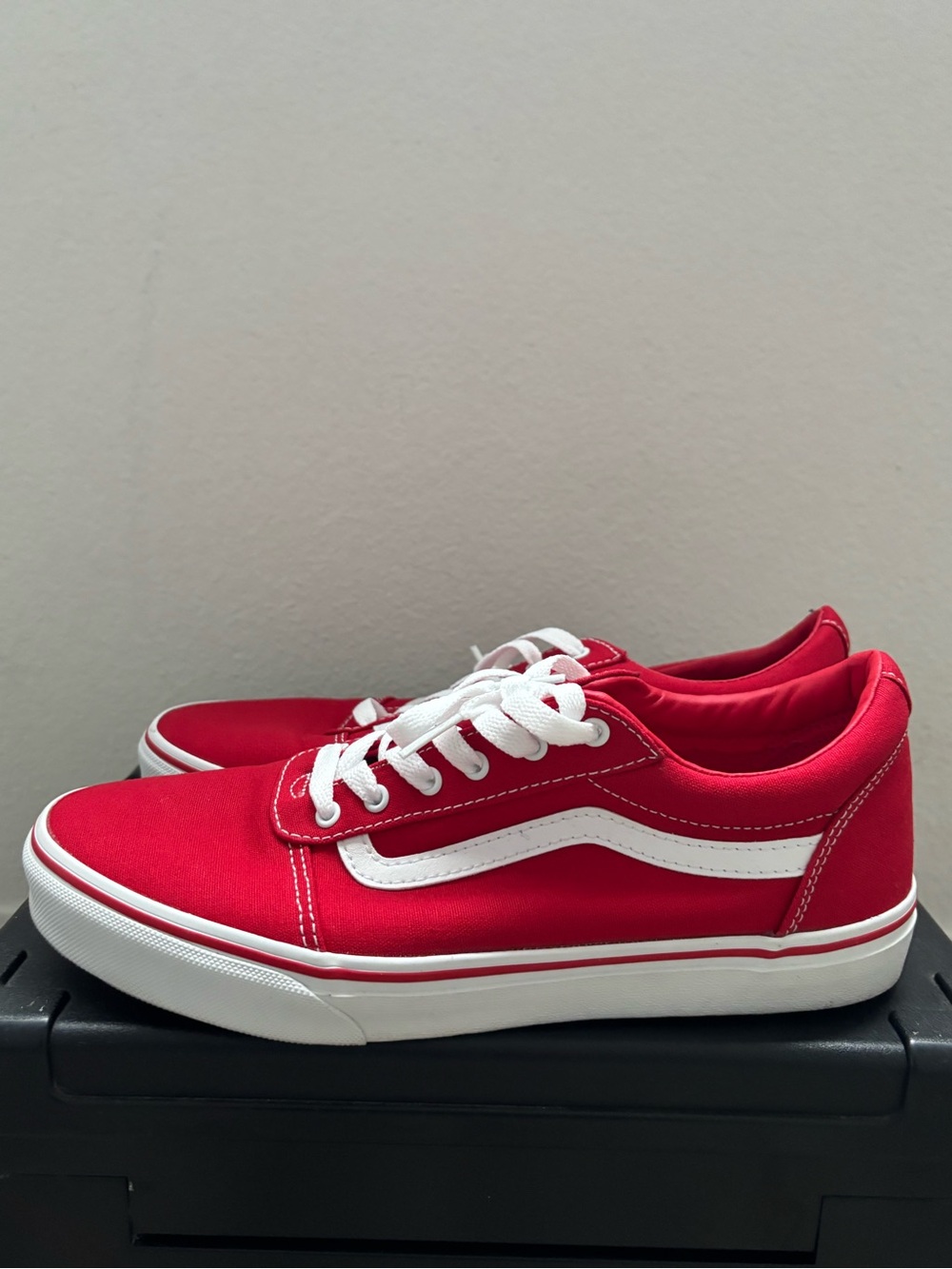 Vans Women's Classic Sneakers in Red and White